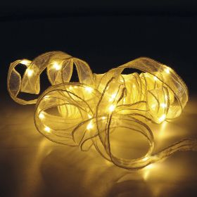 Nastro organza 50 led, bianco caldo 5 m Santa&#39;s House