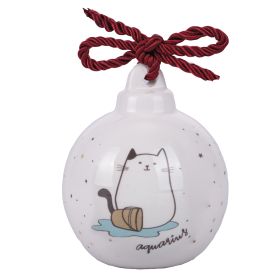 Pallina natalizia in ceramica, Oroscocats Aquarius