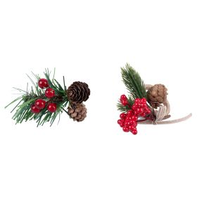 Anello lega tovagliolo con bacche e pigne, Rametto