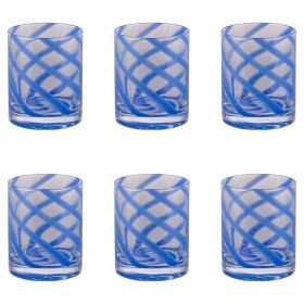 Set 6 bicchieri acqua 340 ml, Vertigo Blue