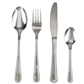 Set 16 posate in acciaio inox, silver lucido, Impero Sibilla