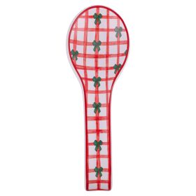 Poggiamestolo in ceramica, Natale coi fiocchi