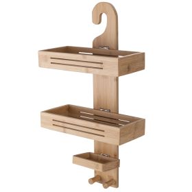 Organizer doccia con gancio, 3 ripiani, in bamb&#249;, S&#236;ordine