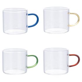 Tazzina caff&#232; 90 ml manico color in vetro borosilicato