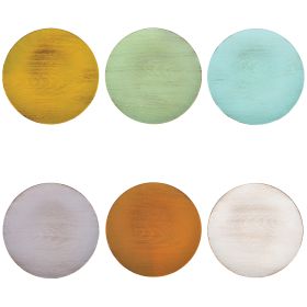 Sottopiatto tondo effetto legno &#216;33 cm