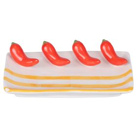 Piattino decorativo in ceramica, design peperoncino, Fruit Life