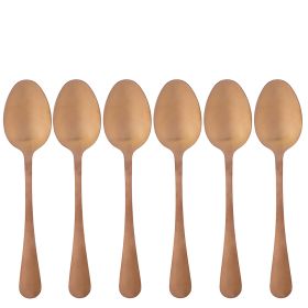 Set 6 cucchiaini rame satinato