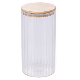 Barattolo 1,5 L in vetro borosilicato, coperchio in bamb&#249;, S&#236;Chef