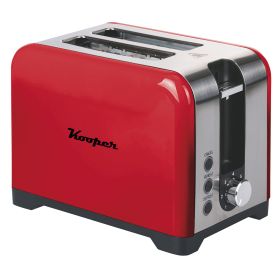 Tostapane vintage, 2 aperture, 780-930W, rosso, Kooper