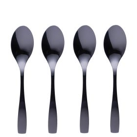 Set 4 cucchiaini nero lucido, Manhattan Sibilla