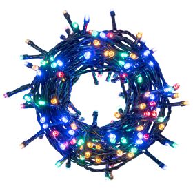 Filo 180 led multicolor 8 m, uso esterno, 8 giochi luce, Santa&#39;s House