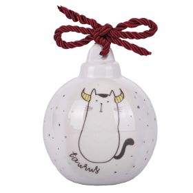 Pallina natalizia in ceramica, Oroscocats Taurus