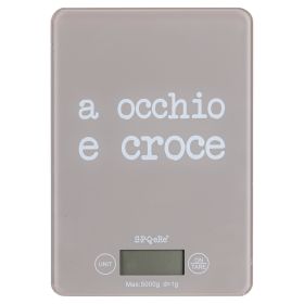 Bilancia da cucina digitale 5Kg, top in vetro temperato, S.P.Q.eRe