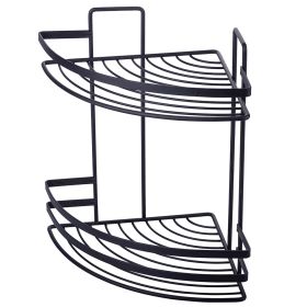 Mensola angolare 2 ripiani in ferro 22x30 cm