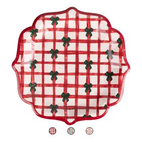 Set 15 piatti monouso, Natale coi fiocchi