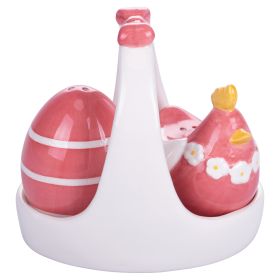Set sale e pepe con stand, design gallina con uova, Easter