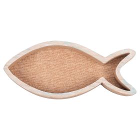Pesce svuota tasche/appendino in legno, Ocean