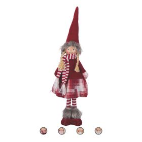 Bambola natalizia, gambe lunghe, h. 52 cm, Santa&#39;s House