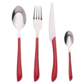 Set 24 posate in acciaio inox, Louvre Rosso