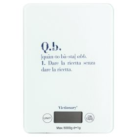 Bilancia da cucina digitale 5Kg, top in vetro temperato, Victionary Q.b