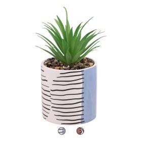 Piantina grassa artificiale, vaso in ceramica, Venice Lido
